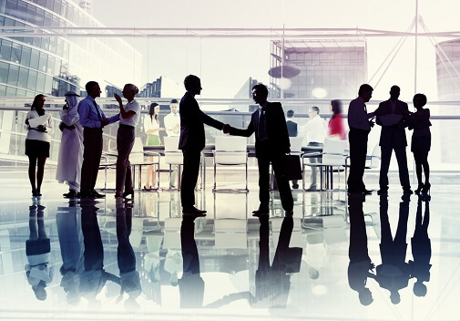 people shaking hands 